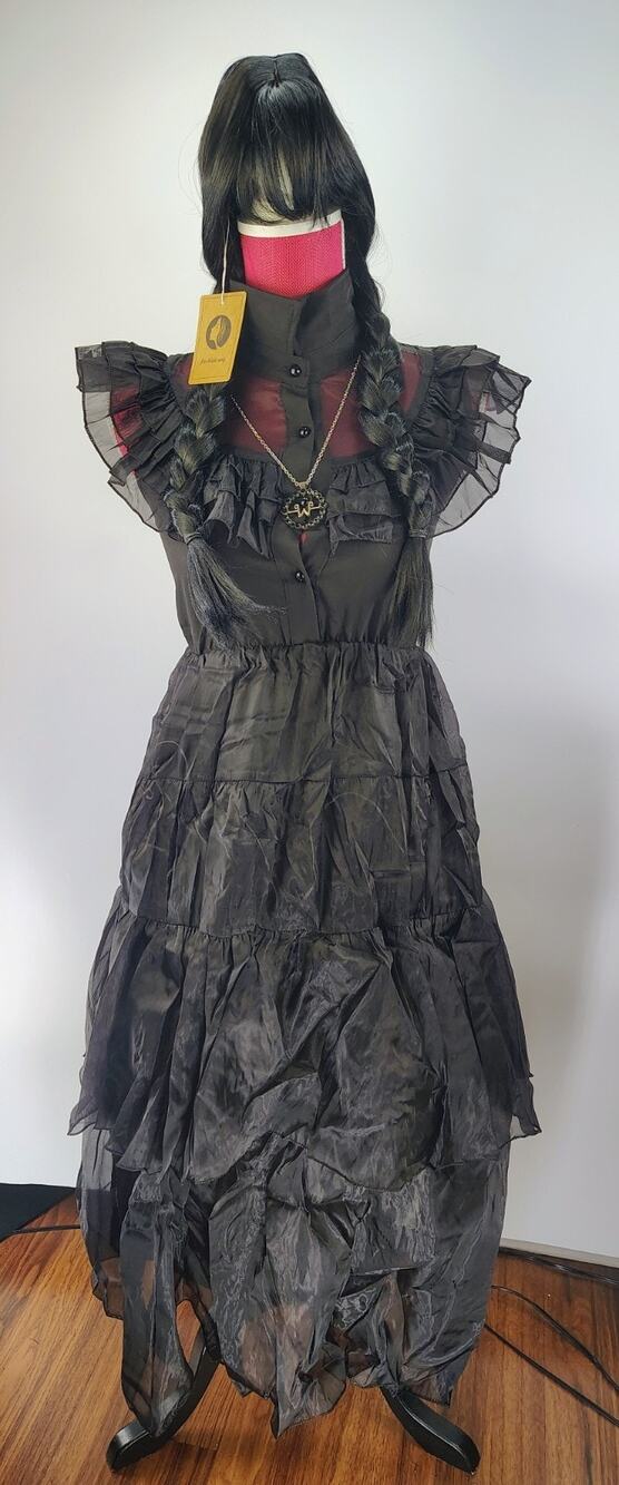 DIYLN Light Up Wednesday Addams Costume Girls Size 12 14 Halloween Dress DY006